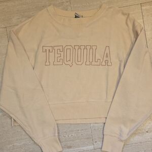 Chicka-d The Lyne "Tequila" Light Beige Ribbed Crewneck